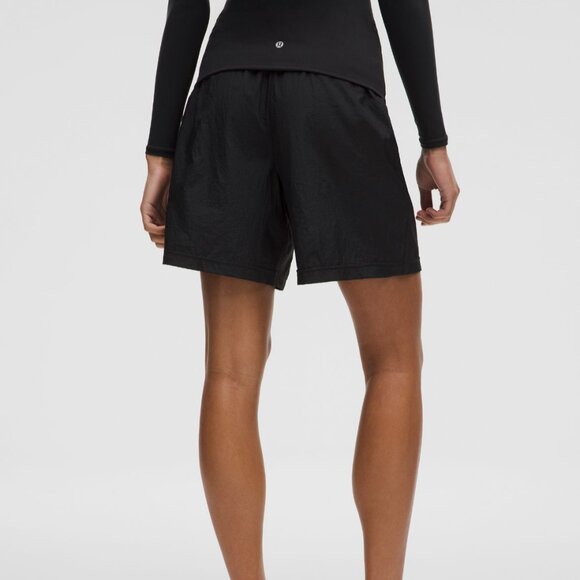 Lightweight Foldover-Waist Short 7" Black - Picture 2 of 5